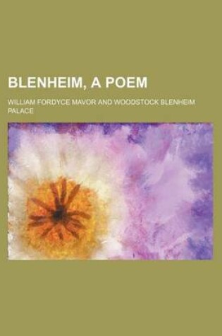 Cover of Blenheim, a Poem