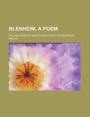 Book cover for Blenheim, a Poem