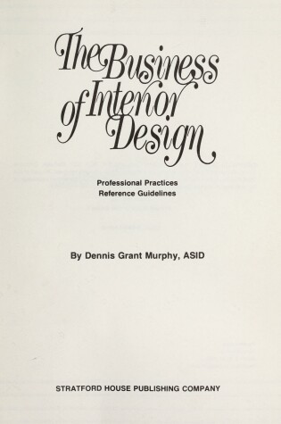 Cover of The Business of Interior Design