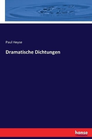 Cover of Dramatische Dichtungen