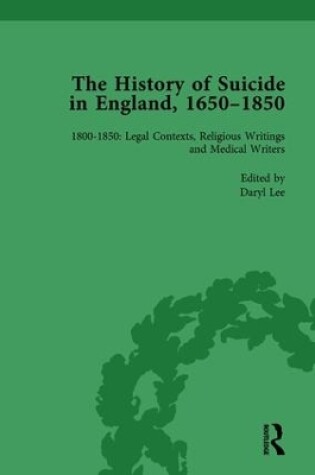 Cover of The History of Suicide in England, 1650-1850, Part II vol 7