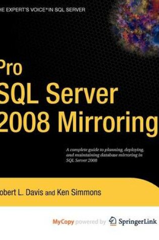 Cover of Pro SQL Server 2008 Mirroring