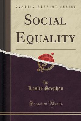 Book cover for Social Equality (Classic Reprint)