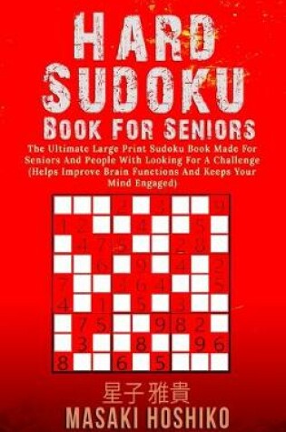 Cover of Hard Sudoku Book For Seniors