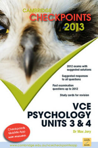 Cover of Cambridge Checkpoints VCE Psychology Units 3 and 4 2013