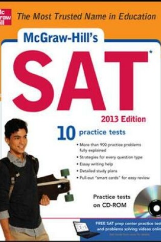 Cover of McGraw-Hill's SAT with CD-ROM, 2013 Edition