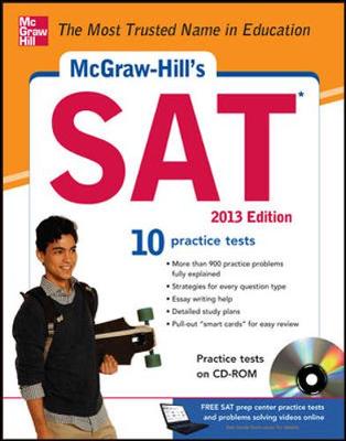 Book cover for McGraw-Hill's SAT with CD-ROM, 2013 Edition