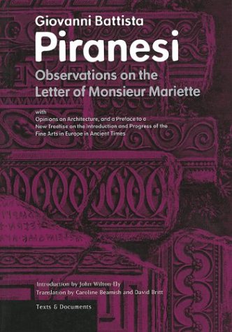 Book cover for Observations on the Letter of Monsieur Mariette