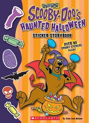 Book cover for Scooby-Doo's Haunted Halloween Sticker Storybook