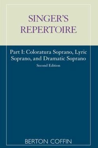 Cover of The Singer's Repertoire, Part I