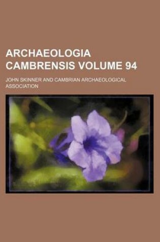 Cover of Archaeologia Cambrensis Volume 94