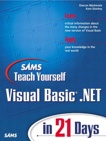 Book cover for Sams Teach Yourself Visual Basic.Net in 21 Days