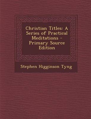 Book cover for Christian Titles