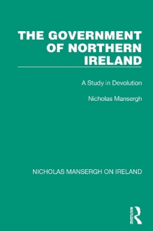 Cover of The Government of Northern Ireland