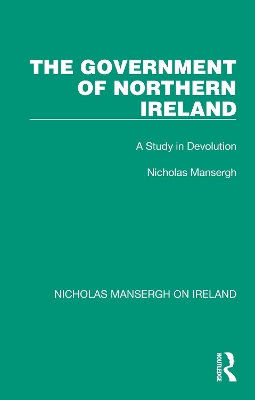 Book cover for The Government of Northern Ireland