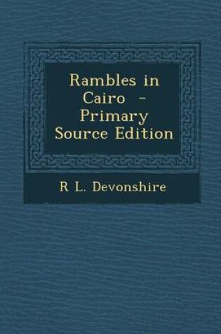 Cover of Rambles in Cairo - Primary Source Edition