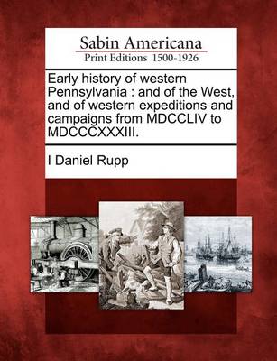 Book cover for Early History of Western Pennsylvania