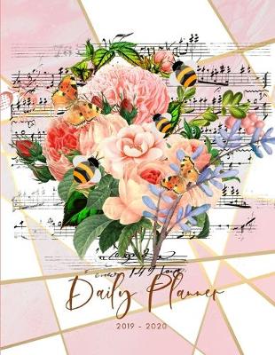 Book cover for 2019 2020 15 Months Music Flowers Bouquet Daily Planner