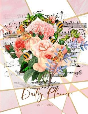 Cover of 2019 2020 15 Months Music Flowers Bouquet Daily Planner