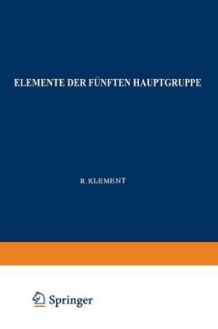 Cover of Elemente der Fünften Hauptgruppe