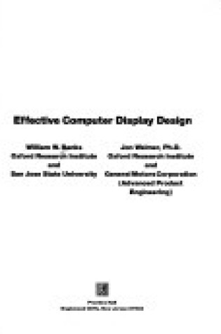 Cover of Effective Computer Display Design