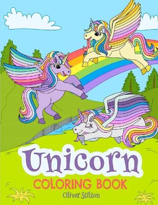 Book cover for Unicorn Coloring Book