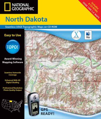 Book cover for North Dakota - Topo!