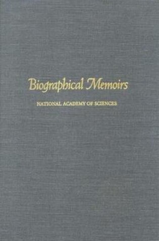Cover of National Academy of Sciences, V.60. Biographical Memoirs.