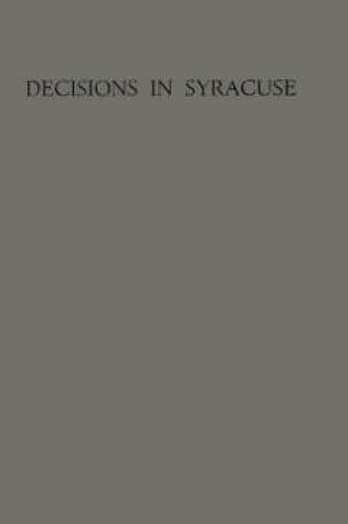 Cover of Decisions in Syracuse
