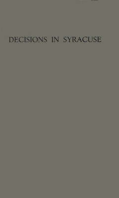 Book cover for Decisions in Syracuse