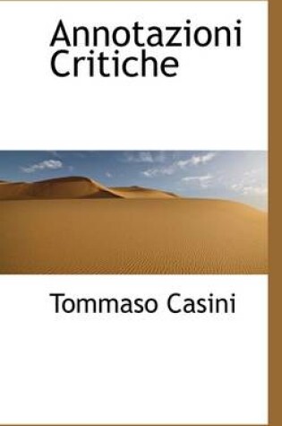 Cover of Annotazioni Critiche