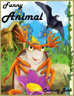 Book cover for Funny animal coloring book