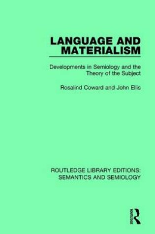 Cover of Language and Materialism