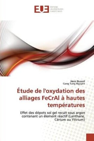 Cover of Etude de l''oxydation des alliages fecral a hautes temperatures