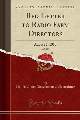 Book cover for RFD Letter to Radio Farm Directors, Vol. 936