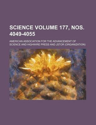 Book cover for Science Volume 177, Nos. 4049-4055