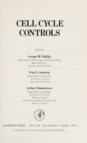 Cover of Cell Cycle Controls