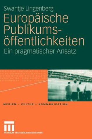 Cover of Europaische Publikumsoeffentlichkeiten