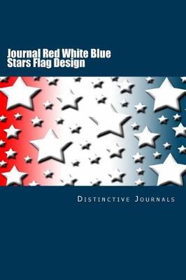 Book cover for Journal Red White Blue Stars Flag Design