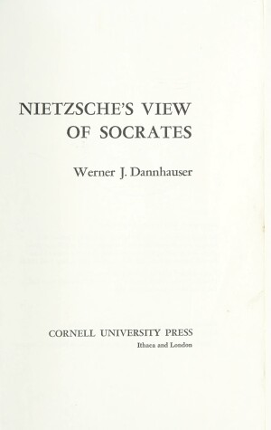 Book cover for Nietzsche's View of Socrates