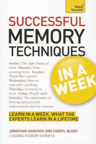 Cover of Successful Memory Techniques in a Week: Teach Yourself