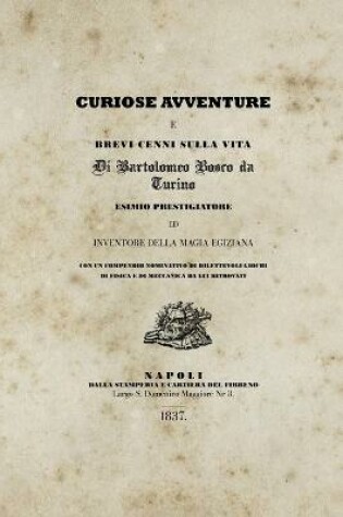 Cover of Curiose avventure e brevi cenni sulla vita di Bartolomeo Bosco da Turino