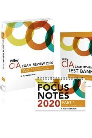 Cover of Wiley CIA Exam Review 2020 + Test Bank + Focus Notes: Part 1, Essentials of Internal Auditing Set