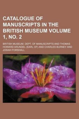Cover of Catalogue of Manuscripts in the British Museum Volume 1, No. 2