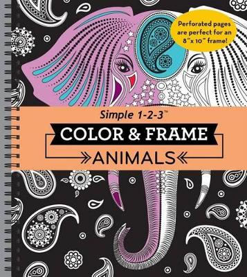 Cover of Color & Frame - Animals (Adult Coloring Book)