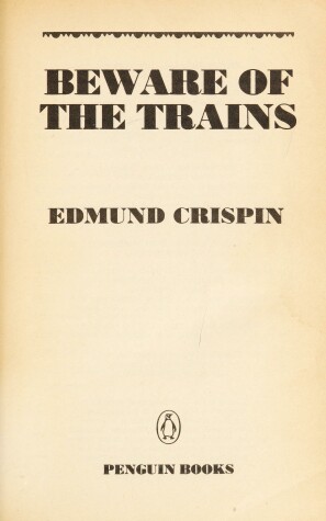 Book cover for Beware of the Trains