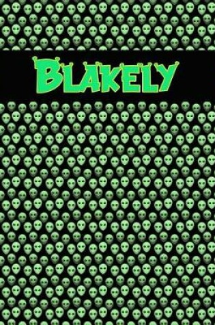 Cover of 120 Page Handwriting Practice Book with Green Alien Cover Blakely