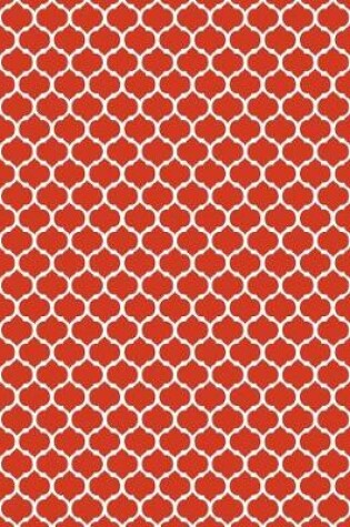 Cover of Moroccan Trellis - Red 101 - Lined Notebook With Margins 8.5x11