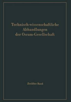 Book cover for Technisch-wissenschaftliche Abhandlungen der Osram-Gesellschaft