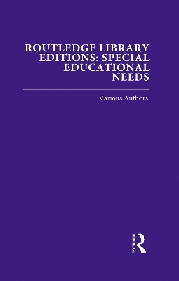 Cover of Routledge Library Editions: Special Educational Needs